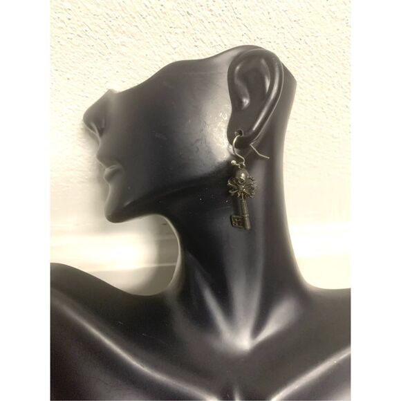 Skeleton Key Earrings  - Picture 1 of 3